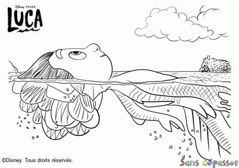 Coloriage Luca Flotte Sur L Eau Sans D Passer