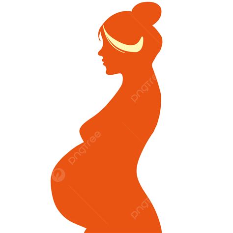 Pregnant Women Clipart Hd Png Orange Pregnant Women Pregnant Clipart