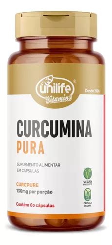 Curcumina Pura 130mg 60 Cápsulas Unilife Frete grátis