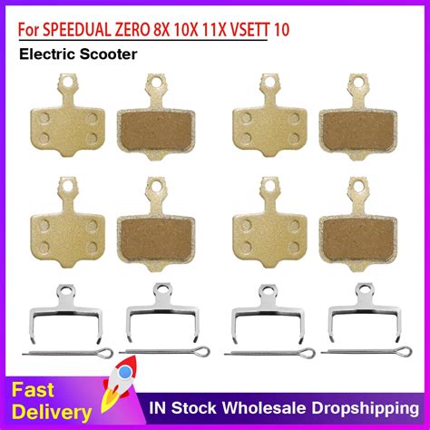 4Pairs Disc Brake Pads For SPEEDUAL ZERO 8X 10X 11X VSETT 10 Kugoo G1