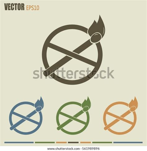 No Naked Flame Warning Sign Vector Stock Vector Royalty Free