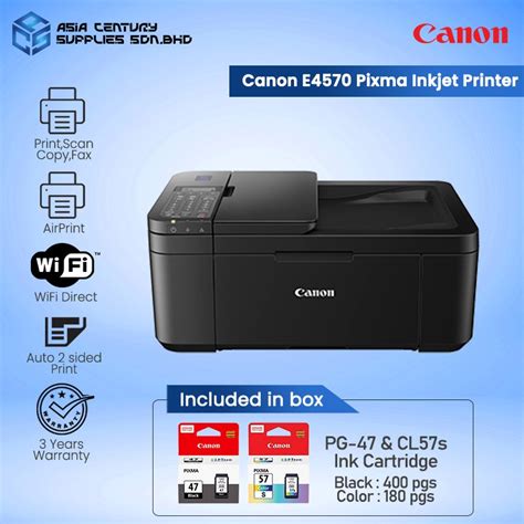 Canon Pixma E All In One Inkjet Wireless A Printer Duplexprint