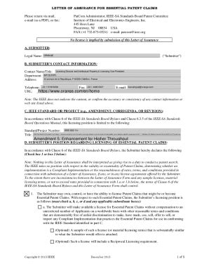 Fillable Online Standards Ieee Standard Letter Type Date Link To Loa