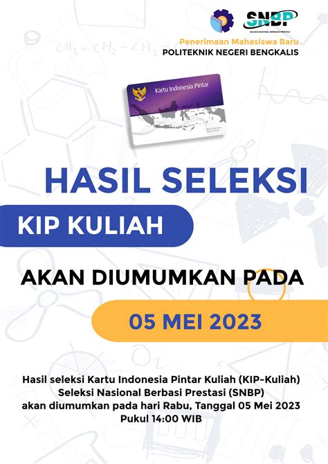 Info Hasil Seleksi Kip Kuliah Jalur Snbp 2023