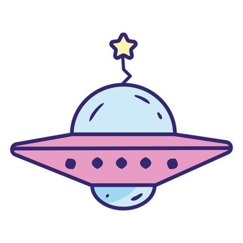 Pink And Purple Ufo With Star Png And Svg Design For T Shirts