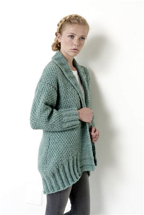 Bernat Cocoon Cardigan Knit Pattern Yarnspirations