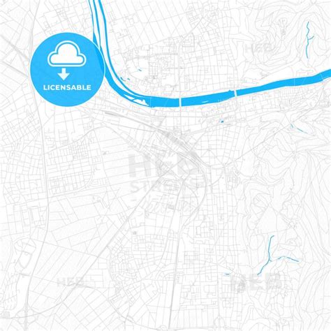 Heidelberg Germany Pdf Vector Map With Water In Focus Hebstreits