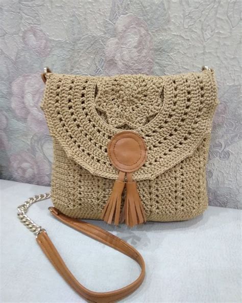 Crochet crossbody by maanai art 2022 Örme çantalar Çantalar Hasır