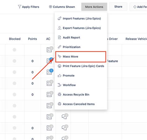 How To Bulk Delete Features Or Epics In Jira Align By Using The Mass Move Feature Of Jira Align