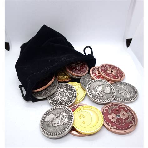 Dnd Currency Coin 12 Pack Dungeons And Dragons Coin Tokens Etsy