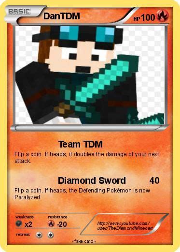 Pokémon Dantdm 3 3 Team Tdm Dantdm Fake Pokemon Cards Pokemon