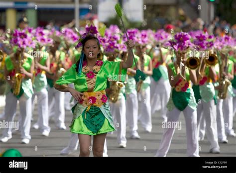 Street Procession Panagbenga Street Festival Baguio City Philippines