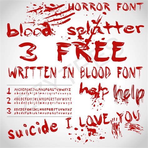 Crime Bloody Font Written In Blood Splatter Svg Scary Blood Etsy