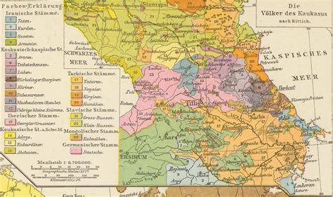 Ethnic diversity of the Caucasus in the late XIX century (1881) Andree ...