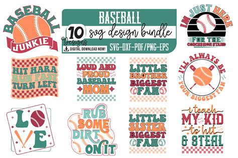 Baseball Svg Design Bundle Gráfico por craftstorelap Creative Fabrica