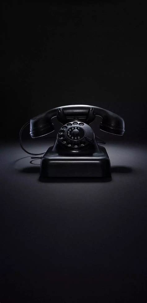 Vintage Black Desk Phone with Lit Up Dial