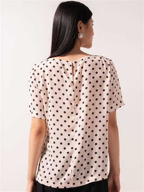 Blusa em Crepe Estampado Poá P A CONCEPT