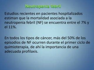 Neutropenia Asociada A Quimioterapia Ppt