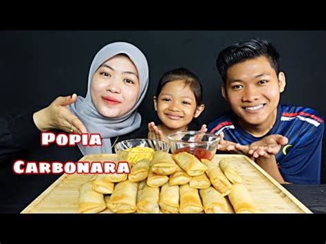 Mukbang Popia Carbonara Cicah Chesee Sos Cili Youtube