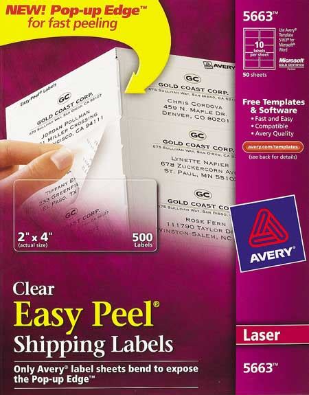 10 UP Shipping Labels - Avery® 5163 Compatible - 10 Labels per Sheet ...