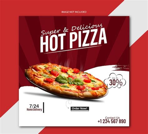 Premium Vector Creative Pizza Social Media Post Design