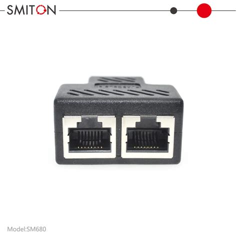 Rj45 Network Splitter Adapter Connector Rj45 1 Female To 2 Female Socket Port Lan Ethernet