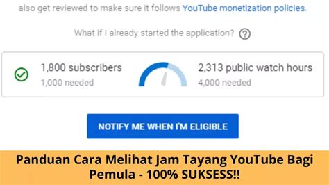 Panduan Cara Melihat Jam Tayang Youtube Bagi Pemula Suksess