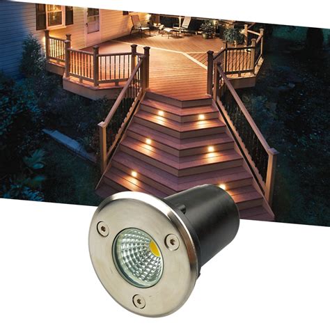 Balizador Spot Led Cob 3W Branco Quente Bivolt IP66 De Embutir Em Piso