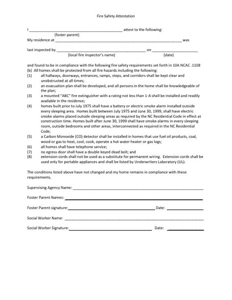 North Carolina Fire Safety Attestation Fill Out Sign Online And