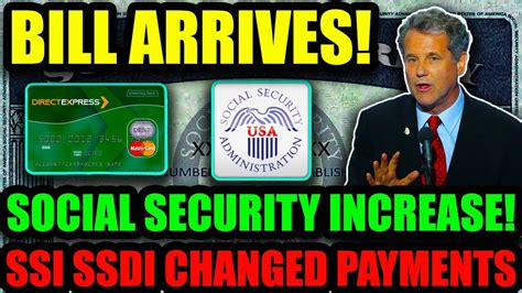 Bill Arrives Social Security Increase Ssi Ssdi Changed Payments