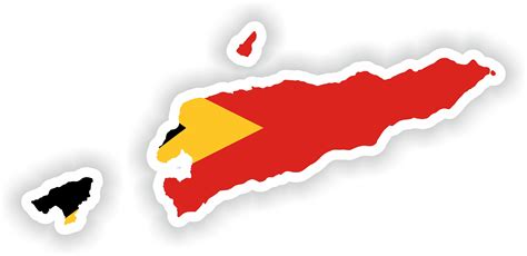 Timor Leste Map Flag Silhouette Sticker For Laptop Book Fridge Etsy