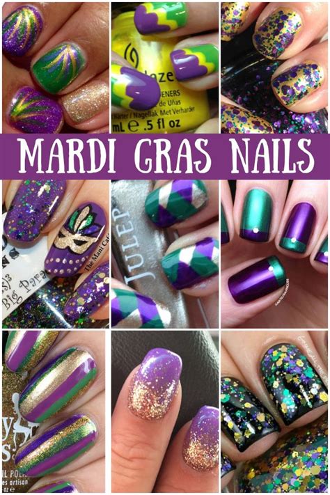 Fantastic Mardi Gras Nails Mardi Gras Nails Carnival Nails Mardi