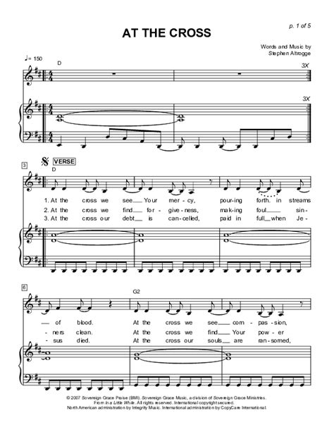 At The Cross Sheet Music PDF (Sovereign Grace) - PraiseCharts