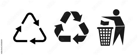 The Universal Recycling Symbol Isolated On White Background