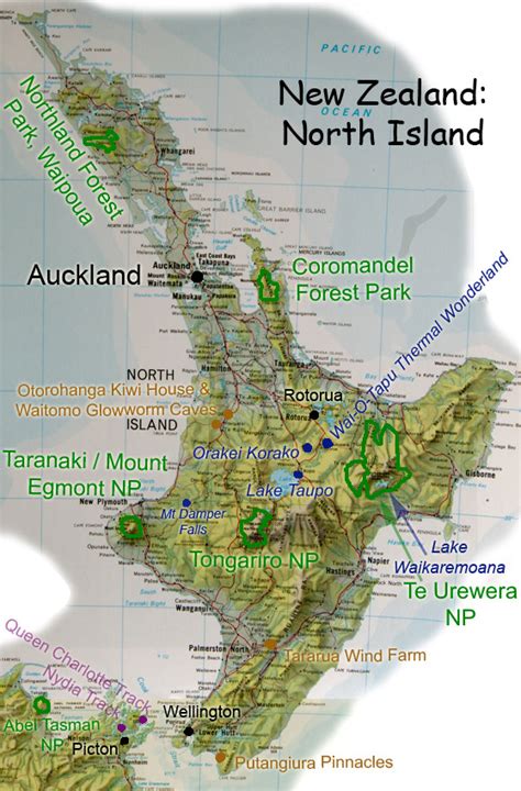 Political Map of North Island New Zealand | Political Map of New Zealand