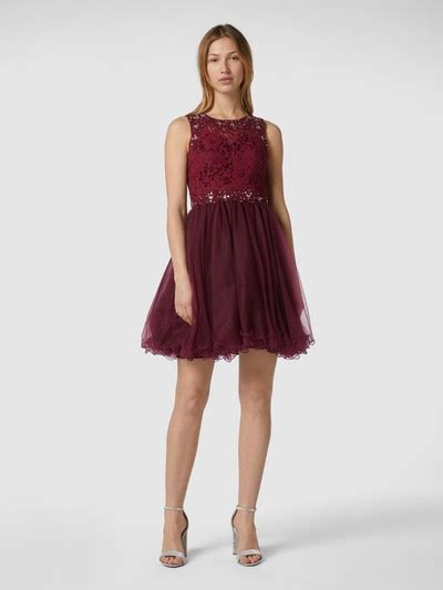 Laona Cocktailkleid Mit Floraler Spitze Bordeaux Online Kaufen