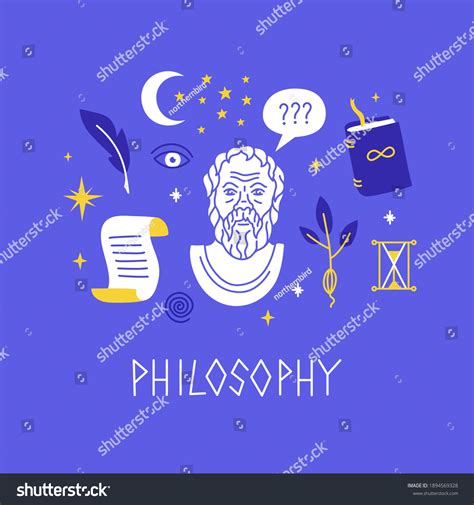 Vector Set Philosophy Symbols Handdrawn Image Stock Vector Royalty