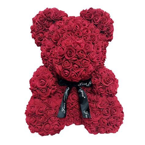 Sunisery Rose Flower Teddy Bear For Birthday Wedding Mother S Day Foam