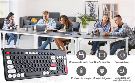 Free Wolf K Teclado Inal Mbrico Espa Ol Teclado Bluetooth Con Tecla