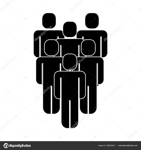 Group Of People Teamwork Silhouette Stock Vector By Yupiramos