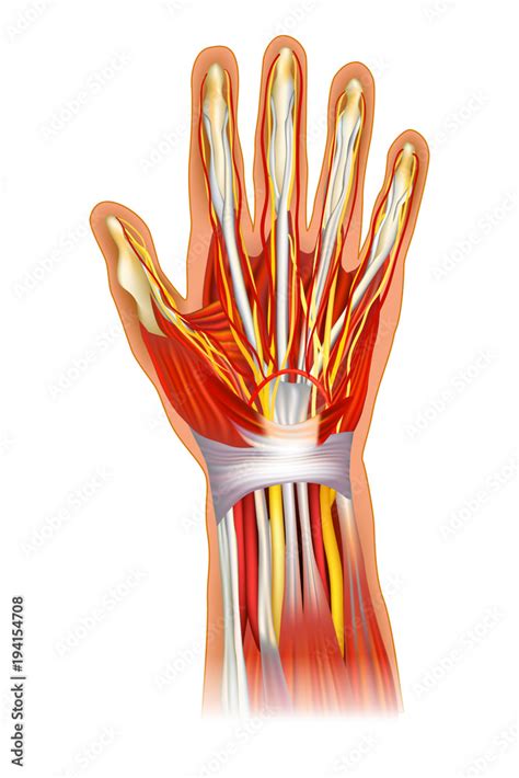 Human Hand Anatomy Illustration Anatomy Of The Wrist Learning Bone And