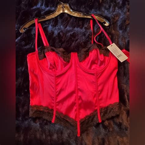 Oh La La Cheri Intimates Sleepwear Oh La La Cheri Corset Red And