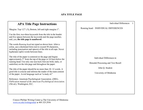 What Is A Title Page In Apa At Eugene Kennedy Blog