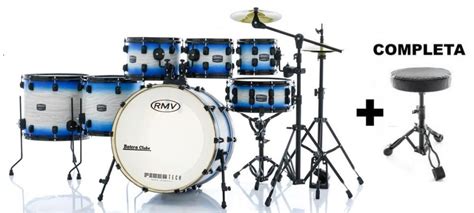 Bateria RMV FiberTech Blue Wood Burst 22 8 10 12 14 16 Banco