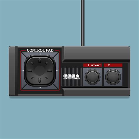 My illustration of a Sega Master System controller : r/SEGA