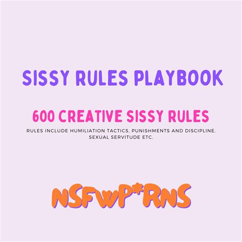 600 Creative Sissy Rules 43 Pages Pdf Sissy Humiliation Guide For Sissies Sissy Training