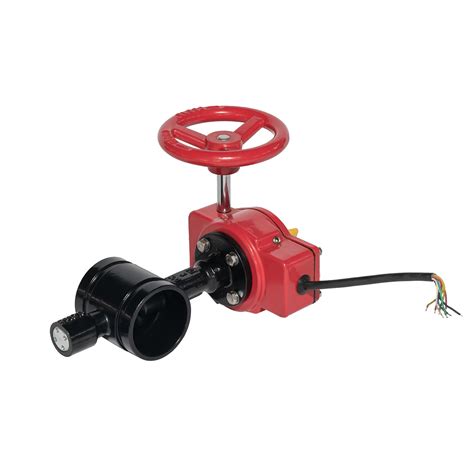 Dn65 Grooved Type Fire Butterfly Valve With Electrical Gearbox Approved Fm Ul Vds Apsad Wafer