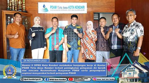 Komisi Ii Kunjungan Kerja Di Kantor Pt Pdam Tirta Anoa Kendari Dprd