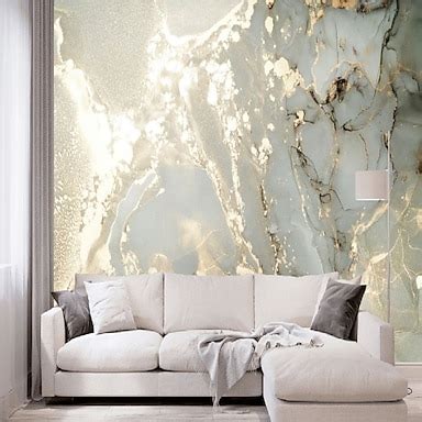 Abstract Marmer Behang Mural Gouden Marmeren Wandbekleding Sticker