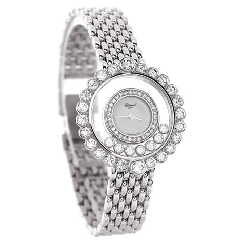 Chopard Happy Diamonds Quartz Watch White Gold with Diamond Bezel | Grailed